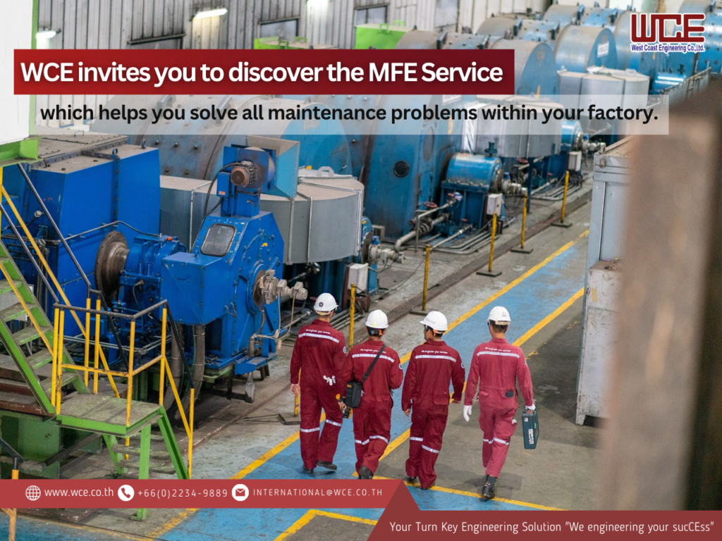 WCE invites you to discover the MFE Service, which helps you solve all maintenance problems within your factory.