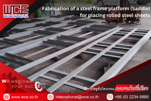 Fabrication of a steel frame platform (Saddle) for placing rolled steel sheets