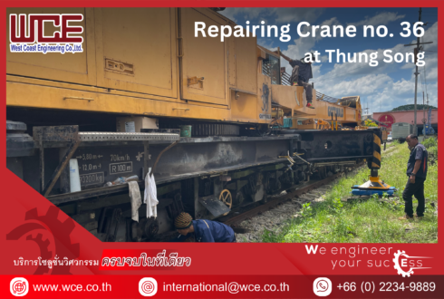 Repairing Crane no. 36 at Thung Song