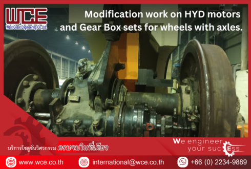 Modification work on HYD motors  and Gear Box sets for wheels with axles