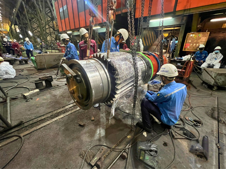 ตรวจสอบสภาพและถอดเปลี่ยน Spare Part Shaft Gear ชุด Bottom