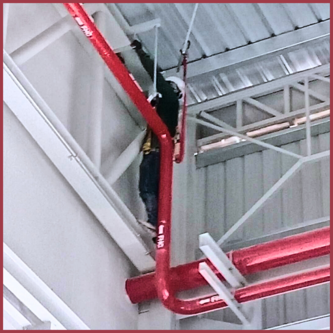 Fire protection and fire alarm system-wce