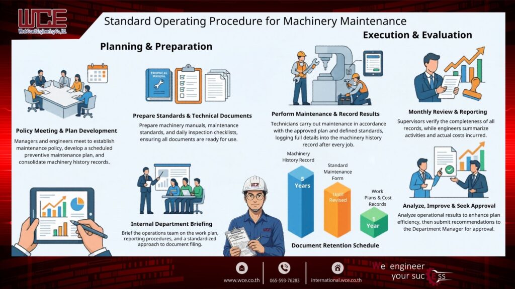 Infographic: Standard Operating Procedures for Machinery Maintenance | West Coast Engineering Co., Ltd.