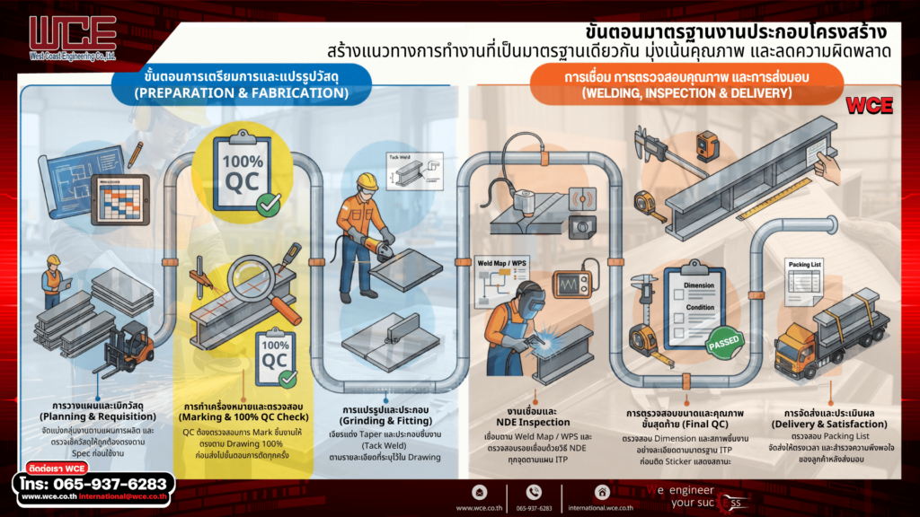 ขั้นตอนมาตรฐานงานประกอบโครงสร้างของ WCE