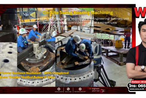 Flatness Inspection and On-Site Machining of Swing Bearing Mounting Surfaces on Large Excavators