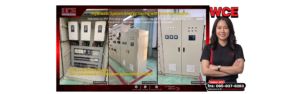 Hydraulic system energy saving – control panel with three inverters, power meters and an HMI (AI-assisted illustration)