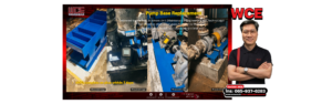 Banner for MET's water pump base replacement during a plant shutdown, showing the new steel base, vibration measurement, laser shaft alignment and the completed installation (AI-assisted illustration)