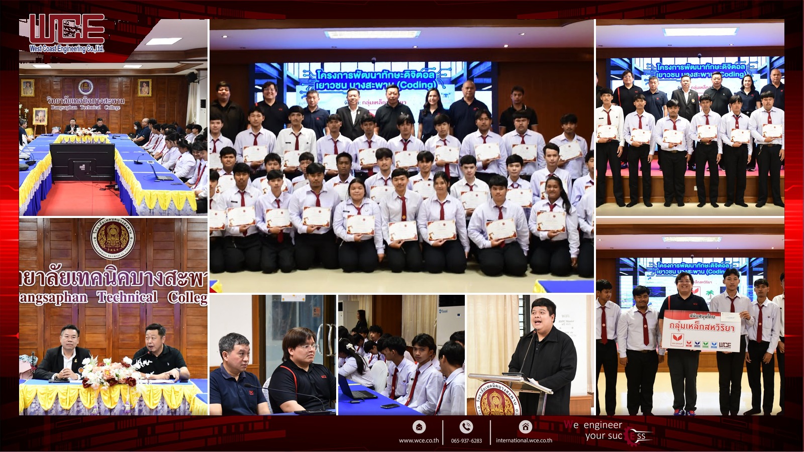WCE and Sahaviriya Steel Group – Bangsaphan Youth Digital Skills Development (Coding) Project, Year 5, with electrical technology students at Bangsaphan Technical College