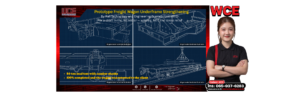 Wagon underframe strengthening steps: plate welding, NDT, vibratory stress relief and load testing (AI-generated technical illustration)
